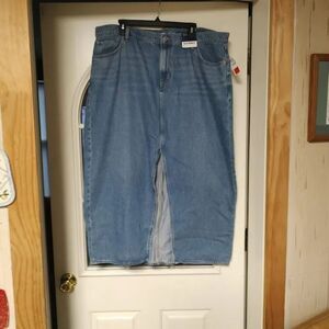New Old Navy Mid Rise Drapey Front Slit Long Skirt Size Women's 18